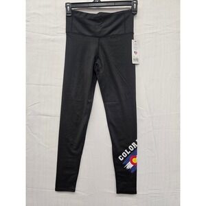 Collette‎ Love Colorado Spirit Leggings Black High Waist Compression Small CL925